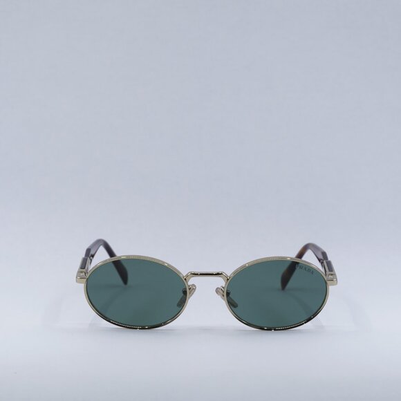 🕶️ New Prada PR65ZS ZVN70L Sunglasses Pale Gold Frame, Dark Green Lenses - Picture 2 of 14